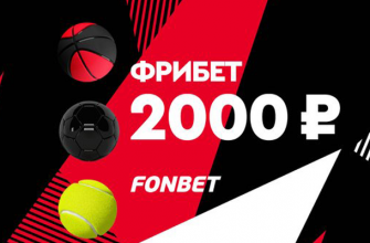 Фрибет 2 000 рублей Фонбет