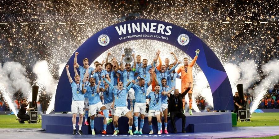 Игроки «Манчестер Сити» празднуют победу в Лиге чемпионов